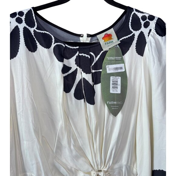 Farm Rio Palermo Floral Cut Out Maxi Dress – Bright Tropical Print (XXS) NWT - Picture 5 of 15